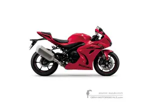 Autocollants pour Suzuki GSXR1000 2017 - Rouge • Suzuki Autocollants OEM