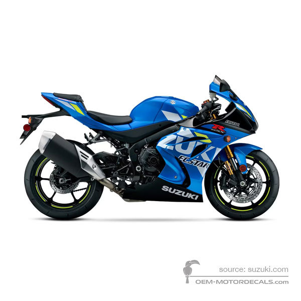 Pegatinas para Suzuki GSXR1000R 2019 - Azul • Suzuki Pegatinas OEM