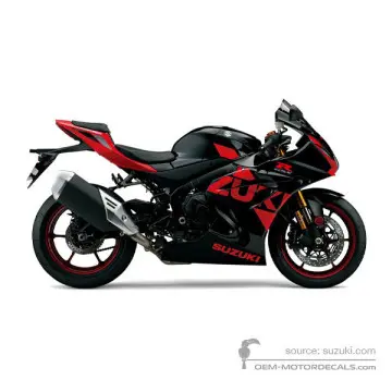 Suzuki GSXR1000R 2020 - Czarny - Glass Sparkle Black / Pearl Mira Red