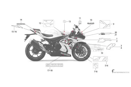 Suzuki GSXR1000R 2020 - Blanc