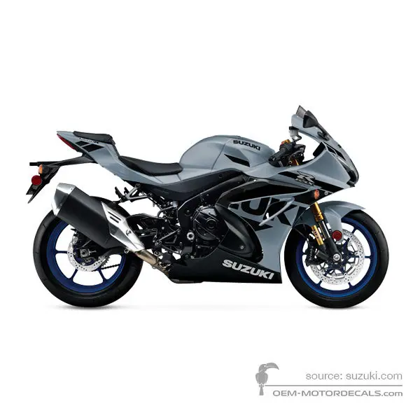Suzuki GSXR1000R 2022 - Grau - Metallic Matte Black No. 2 / Glass Matte Mechanical Gray