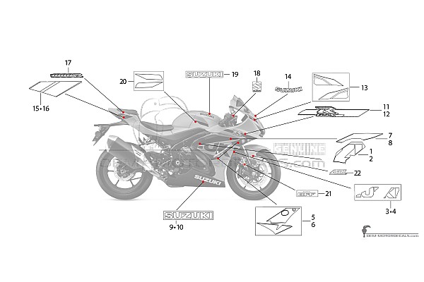 Suzuki GSXR1000R 2022 - Grijs