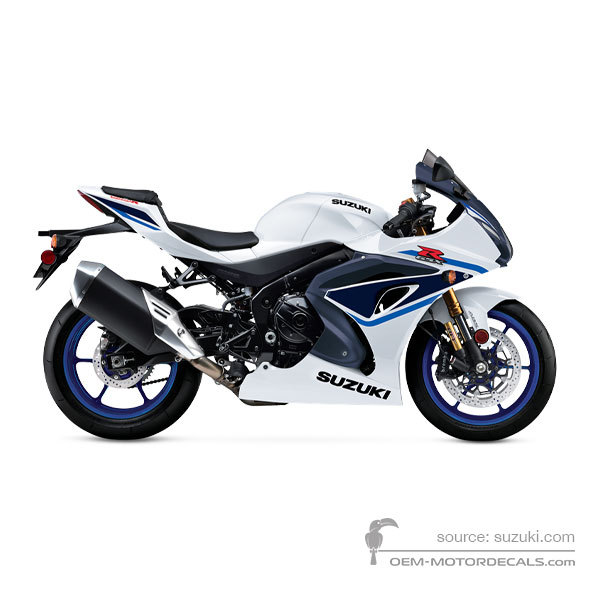 Stickers voor Suzuki GSXR1000R 2023 - Wit • Suzuki OEM Stickers
