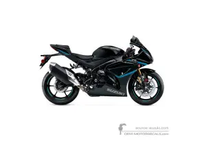 Autocollants pour Suzuki GSXR1000R 2024 - Noir • Suzuki Autocollants OEM