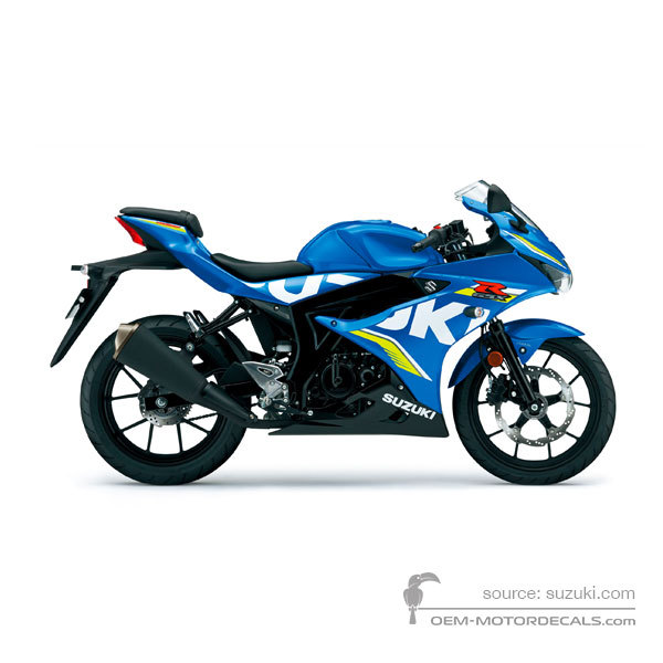 Stickers voor Suzuki GSXR125 2018 - Blauw • Suzuki OEM Stickers