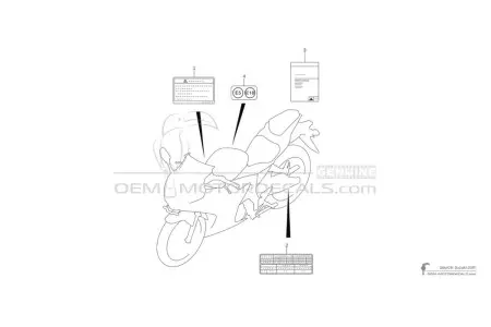 Suzuki GSXR125 - Caution labels
