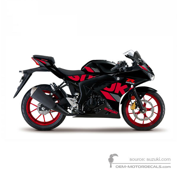 Stickers voor Suzuki GSXR125 2020 - Zwart • Suzuki OEM Stickers