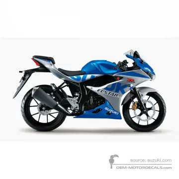 Suzuki GSXR125 2021 - Srebrny - Metallic Triton Blue / Solarise Silver