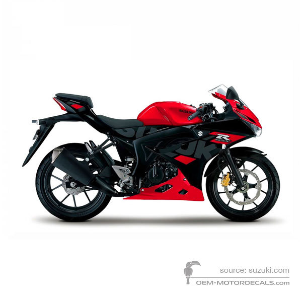 Stickers voor Suzuki GSXR125 2021 - Rood • Suzuki OEM Stickers