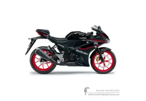 Decals for Suzuki GSXR125 2024 - Black • Suzuki OEM Decals