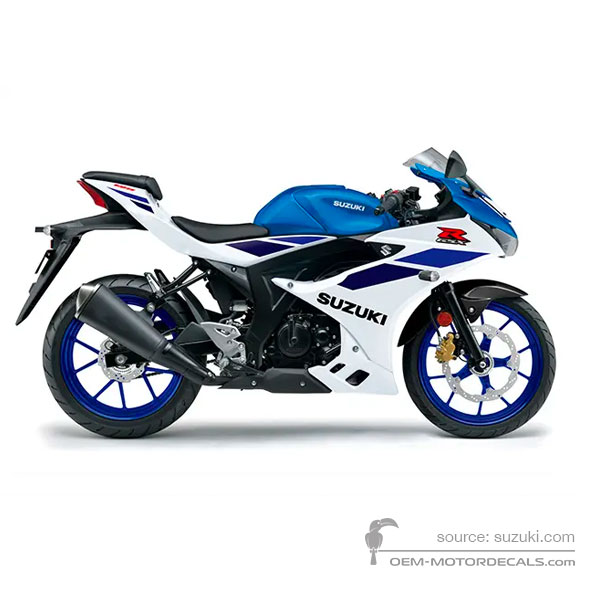 Autocollants pour Suzuki GSXR125 2024 - Bleu • Suzuki Autocollants OEM