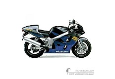 Adesivi per Suzuki GSXR600 1997 - Nero • Suzuki Adesivi OEM
