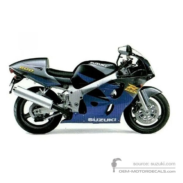 Aufkleber für Suzuki GSXR600 1997 - Schwarz • Suzuki OEM-Aufkleber