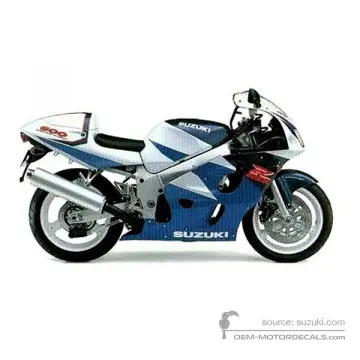 Suzuki GSXR600 1997 - Azul Blanco - Pearl Still White / Pearl Suzuki Deep Blue