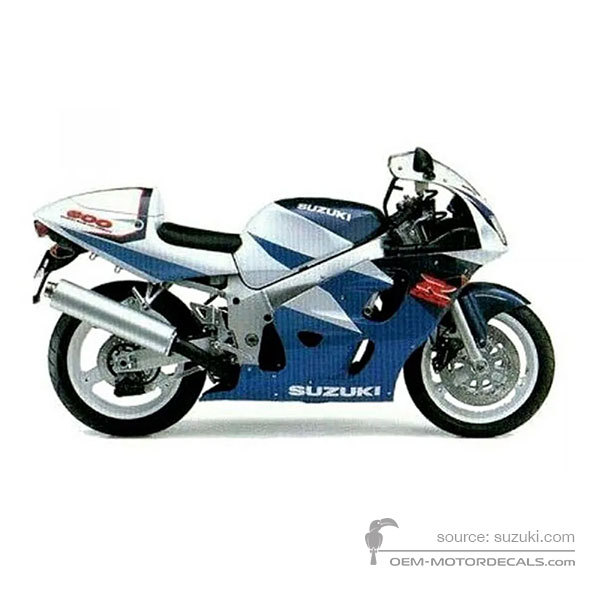 Aufkleber für Suzuki GSXR600 1997 - Blau Weiss • Suzuki OEM-Aufkleber