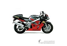 Adesivi per Suzuki GSXR600 1997 - Rosso • Suzuki Adesivi OEM
