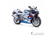 Pegatinas para Suzuki GSXR600 1999 - Azul Blanco • Suzuki Pegatinas OEM