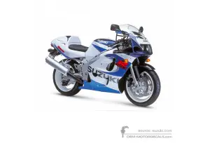 Autocollants pour Suzuki GSXR600 1999 - Bleu Blanc • Suzuki Autocollants OEM