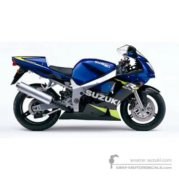 Suzuki GSXR600 2001 - Bleu - Candy Grand Blue Pearl / Pearl Novelty Black