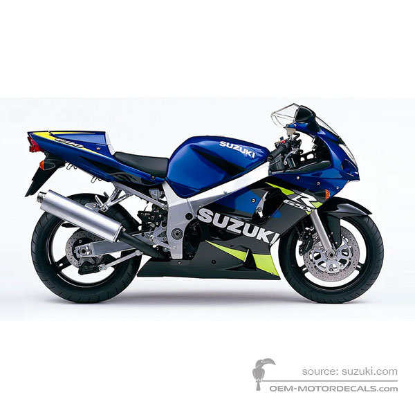 Stickers voor Suzuki GSXR600 2001 - Blauw • Suzuki OEM Stickers