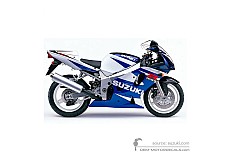 Decals for Suzuki GSXR600 2001 - Blue White • Suzuki OEM Decals