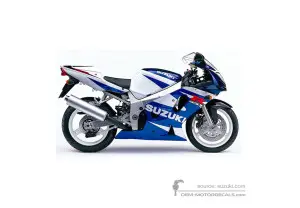 Autocollants pour Suzuki GSXR600 2001 - Bleu Blanc • Suzuki Autocollants OEM