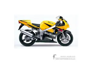 Adesivi per Suzuki GSXR600 2001 - Nero Giallo • Suzuki Adesivi OEM