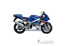 Autocollants pour Suzuki GSXR600 2002 - Bleu • Suzuki Autocollants OEM