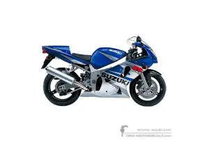 Pegatinas para Suzuki GSXR600 2002 - Azul • Suzuki Pegatinas OEM