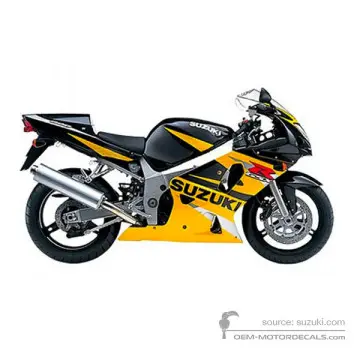 Suzuki GSXR600 2002 - Noir Jaune - Saturn Black / Pearl Lively Yellow