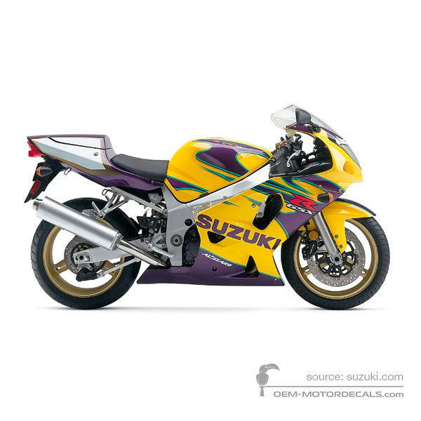 Decals for Suzuki GSXR600 2003 - Yellow • Suzuki OEM Decals