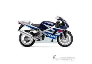 Autocollants pour Suzuki GSXR600 2003 - Bleu Blanc • Suzuki Autocollants OEM