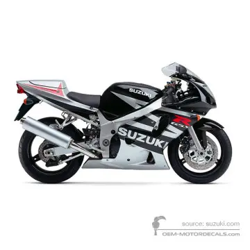 Suzuki GSXR6000 2003 - Czarny - Sonic Silver Metallic / Solid Black