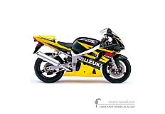 Aufkleber für Suzuki GSXR600 2003 - Schwarz Gelb • Suzuki OEM-Aufkleber