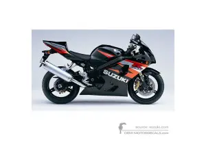 Adesivi per Suzuki GSXR600 2004 - Nero • Suzuki Adesivi OEM