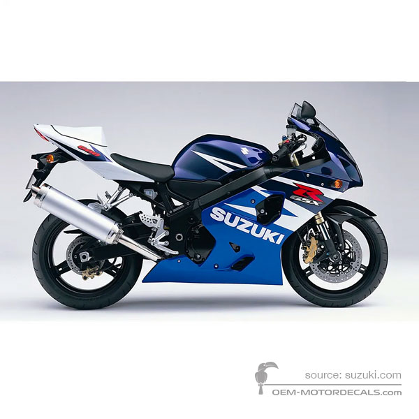 Aufkleber für Suzuki GSXR600 2004 - Blau Weiss • Suzuki OEM-Aufkleber