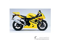 Adesivi per Suzuki GSXR600 2004 - Giallo • Suzuki Adesivi OEM