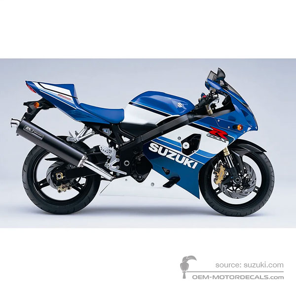 Pegatinas para Suzuki GSXR600X 2005 - Azul • Suzuki Pegatinas OEM