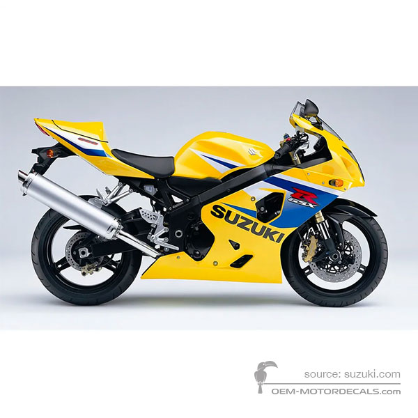 Aufkleber für Suzuki GSXR600 2005 - Gelb • Suzuki OEM-Aufkleber