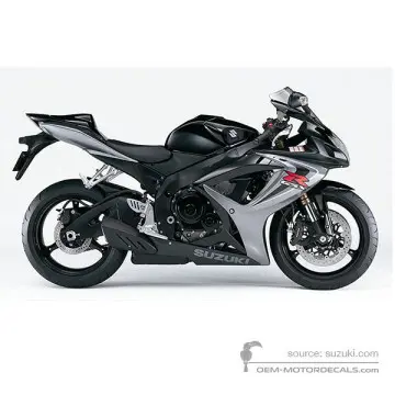Suzuki GSXR600 2006 - Szary - Space Black / Oort Gray Metallic