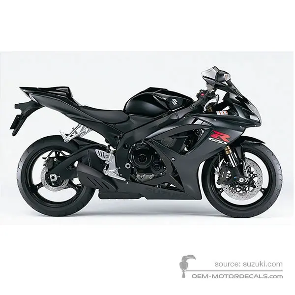 Suzuki GSXR600 2006 - Nero - Space Black / Mat Black Metallic No. 2