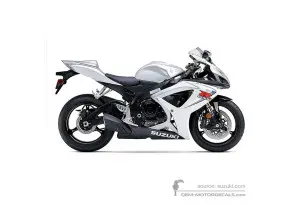 Decals for Suzuki GSXR600 2006 - Silver • Suzuki OEM Decals