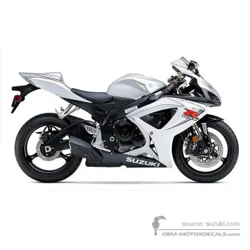 Suzuki GSXR600 2006 - Zilver - Sonic Silver Metallic / Splash White