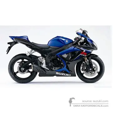 Suzuki GSXR600 2007 - Niebieski - Pearl Vigor Blue / Solid Black