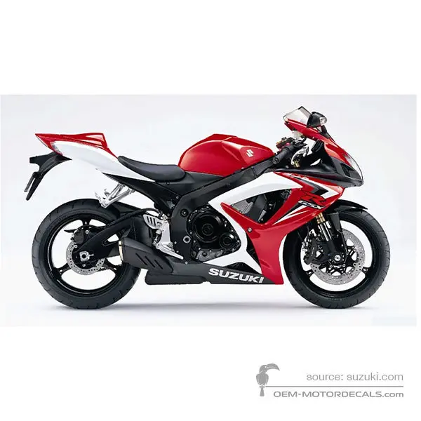 Suzuki GSXR600 2007 - Rosso - Marble Erakis Red / Glass Splash White
