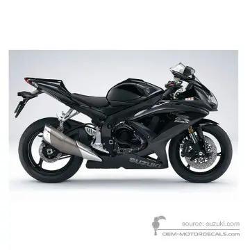 Suzuki GSXR600 2008 - Czarny - Space Black / Mat Black Metallic No. 2