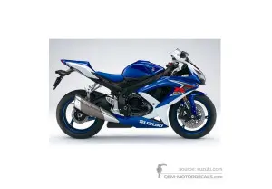 Autocollants pour Suzuki GSXR600 2008 - Bleu/Blanc • Suzuki Autocollants OEM