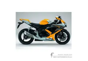 Decals for Suzuki GSXR600 2008 - Yellow • Suzuki OEM Decals