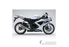 Autocollants pour Suzuki GSXR600 2008 - Blanc • Suzuki Autocollants OEM