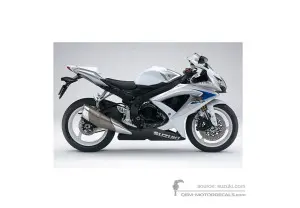 Decals for Suzuki GSXR600 2008 - White • Suzuki OEM Decals